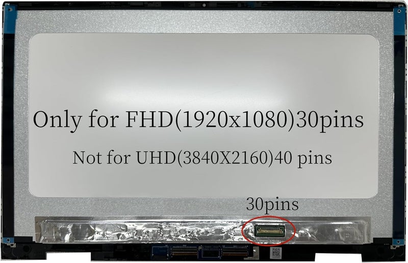HYHLCDOLED for HP Envy x360 15-ed Series Including 15m-ed0013dx, 15m-ed0023dx, 15m-ed1013dx, 15m-ed1023dx, and 15-ed1055wm Models Support Stylus Silver Bezel Not for UHD(3840X2160) 40 pins (Non-OELD) - Image 5
